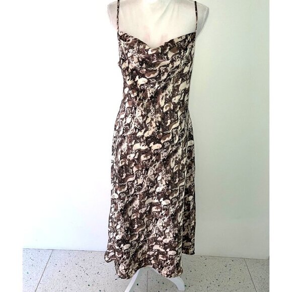 Expressions By California Dynasty Slip Nightgown Womens Size Medium Snake Print - Picture 12 of 12
